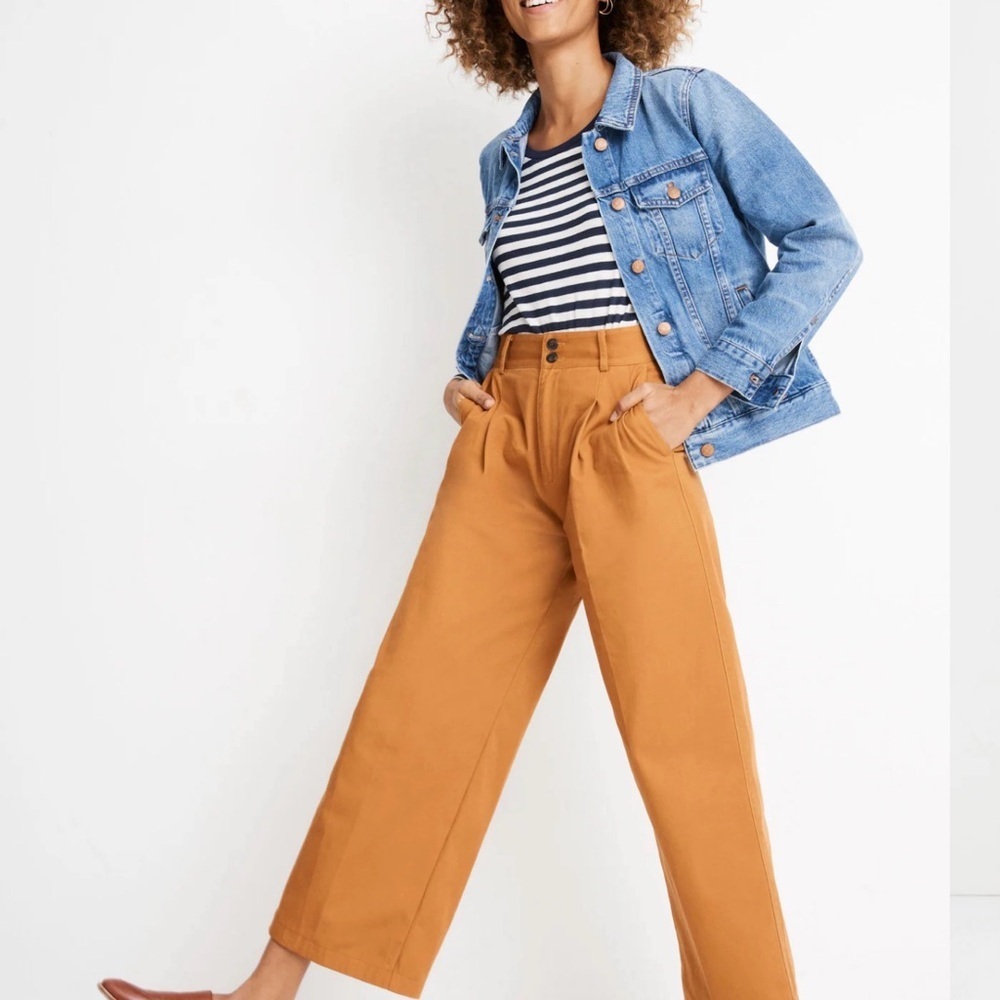 Madewell Pleated Wide Leg High Rise Pants Casual Boho Preppy Women’s Size 28